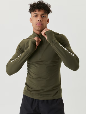 Borg Midlayer Half Zip ivy green