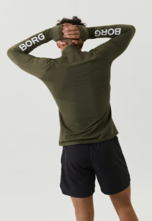 Borg Midlayer Half Zip ivy green