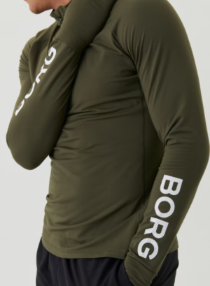 Borg Midlayer Half Zip ivy green