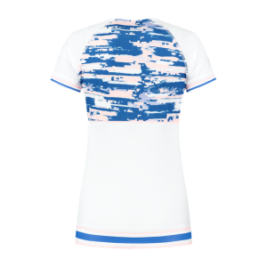 Hypercourt Round Neck Top 156-white/print